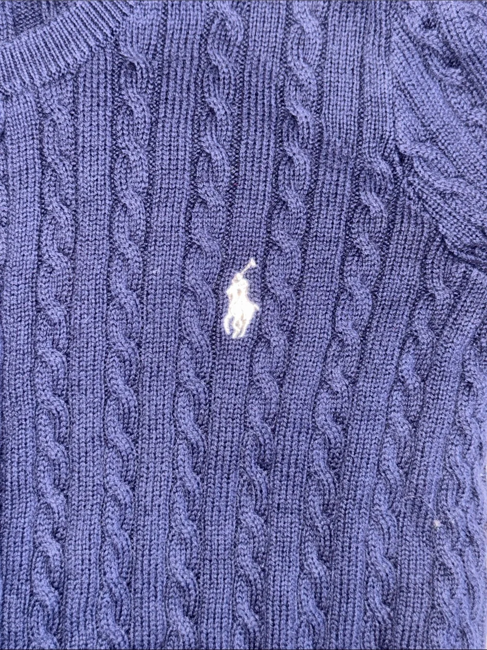 🐎 Ralph Lauren Navy Cable Knit Cardigan size 6